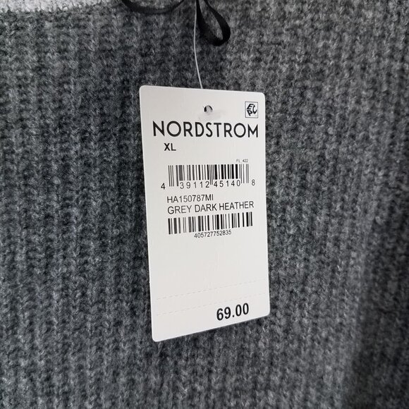 NEW Nordstrom Halogen Plus XL Ribbed Knit Pullover Sweater in Gray Dark Heather - Picture 8 of 12
